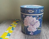 Vintage Decorative Ceramic Lidded Jar - Chinoiserie Box