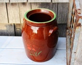 Farmhouse Crock - Stoneware Butter Churn - Old Kitchen Crock