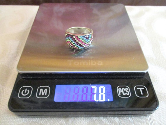 JCM Jacmel Crystal Ring Silver Over Brass, size 8… - image 9