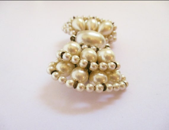 Broche Vintage Ancienne Louis Rousselet - Bijou Rétro En Bisque, Pièce Unique Française