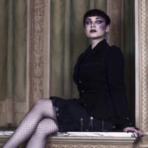 Black Gothic &quot;Perdita Durango&quot; pencil skirt,Mexican Charro Style, Satanico Pandemonium