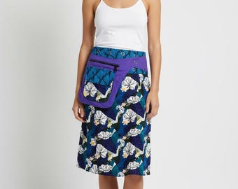 Reversible Purple Wrap Mini Skirt, Adjustable Boho Wrap Skirt Women, Festival Mini Skirt, Ibiza Travel Skirt, Bohemian Skirt