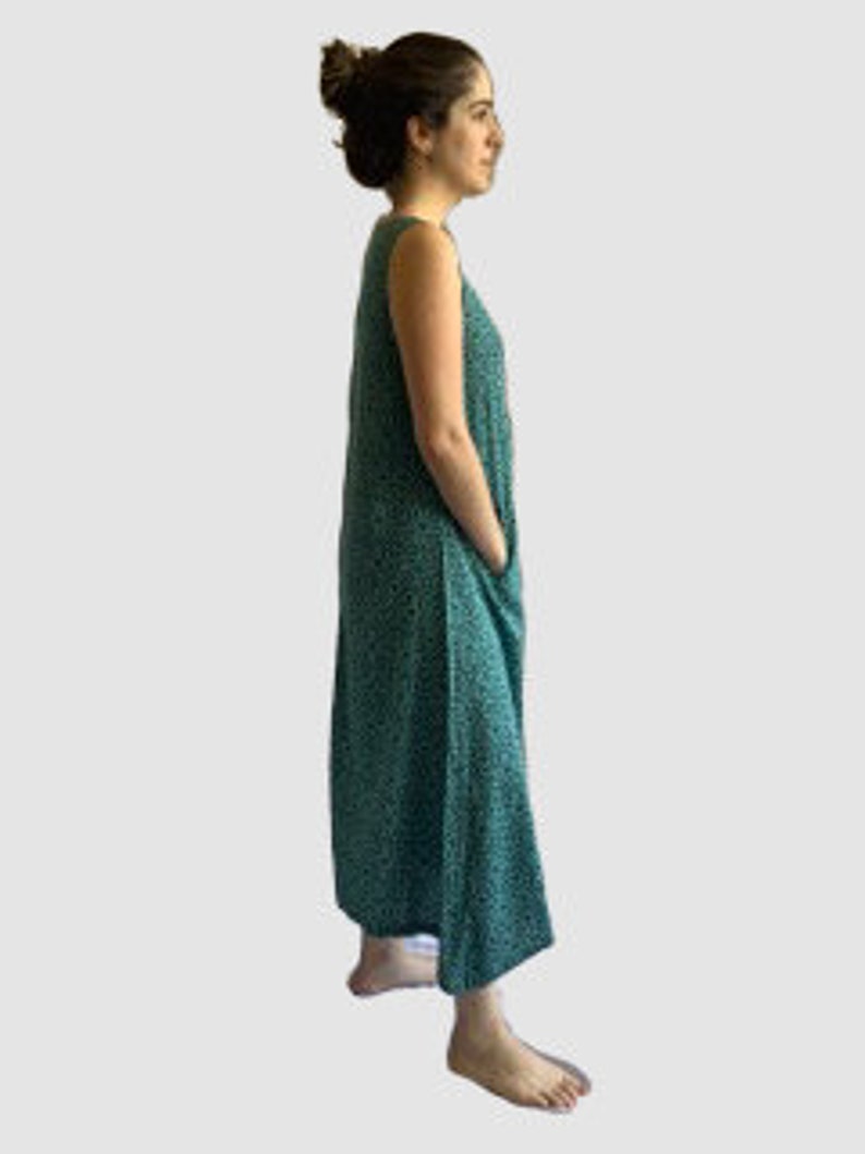 Casual Day Dress With Pockets Sea Green Mid Length Dress Etsy