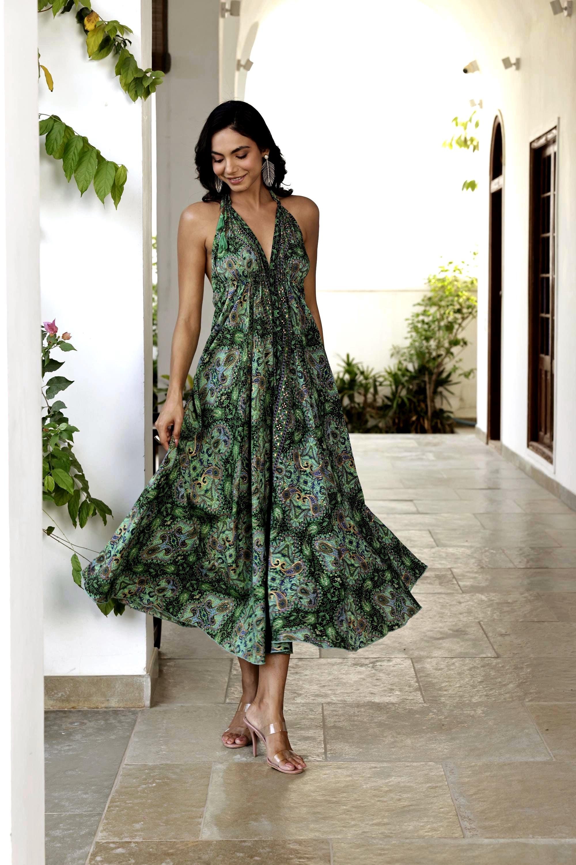 anne sophie backless summer dress green NEW Lulus Perfect Refinement Green Emerald Satin Sleeveless Pleated Maxi Dress, @lulus , Available in our shop. Link in bio or DM me., #khselection1200 #cute #beautiful #fashion #pretty #style