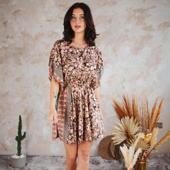 Mini Dress Festival Skater Dress Shop Cute Skater Fit-and-Flare Dresses  Boho Pink