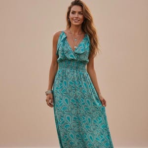 Midi Turquoise Dress - Etsy