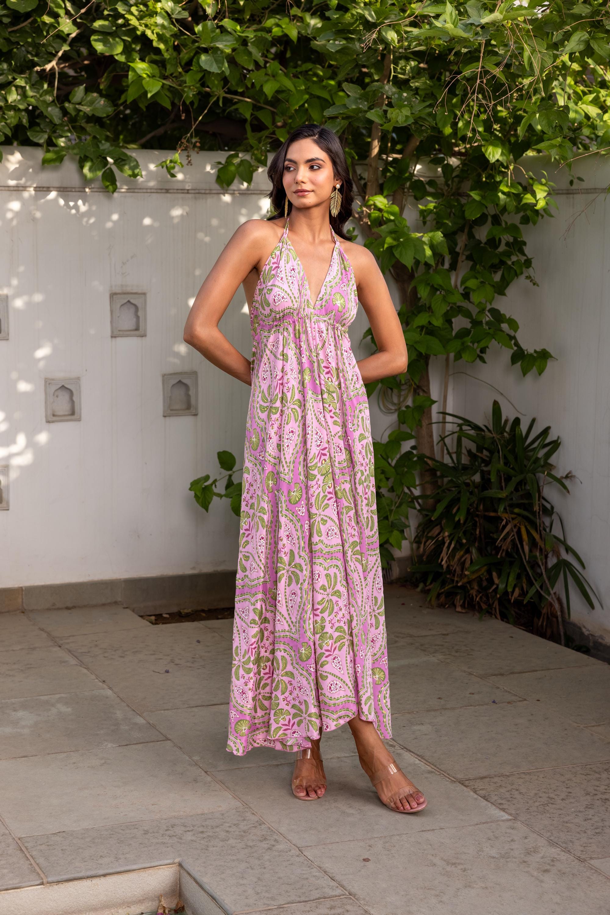 VAOLA RESORTWER*レース付きボヘミアンドレス*Dress Boho ボヘミアン風 キャミソール レース ウエディングドレス 前撮り