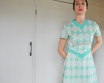 Mint Green 60s Mini Dress