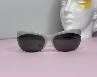 Vintage 1960s White Mod Sunglasses