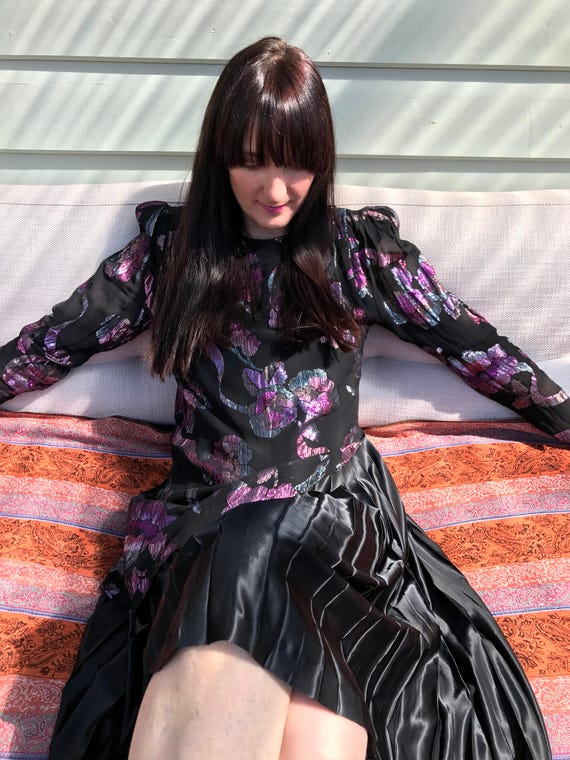 Vintage Pleated Metallic Party Dress | Givenchy St