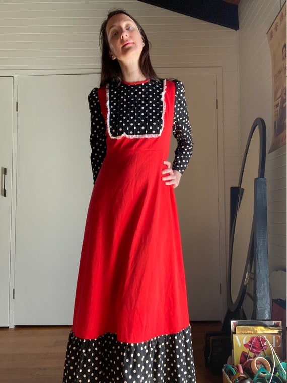 70s Polka Dot Maxi Dress | Gucci Style | Vampires