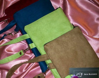Cartera de mano de imitación de ante // Para ella // Para cualquier ocasión