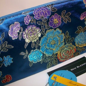 Navy Blue Brocade Evening Purse || For HER