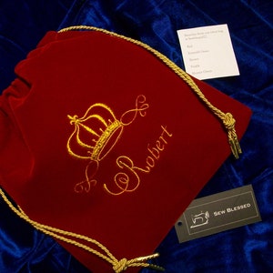 Red Velvet Drawstring Bag || Any special Occasion OR Celebration ||  Personalize for Him or Her || GIFTS