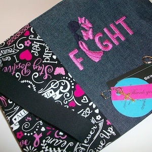 Fight Cancer Denim Bag || For Family or Friend