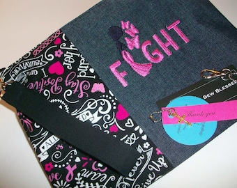 Fight Cancer Denim Bag || For Family or Friend