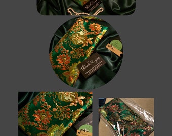 Emerald Green Brocade Bag || Evening Bag || For any Occasion || Gift for HER