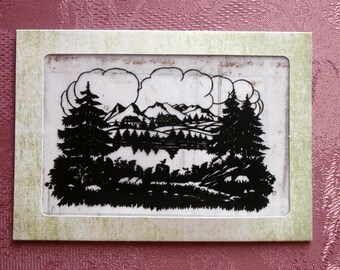 Wald Scherenschnitt Etsy