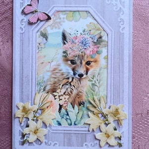 Tierrkarte, Handmade Card, Fuchs