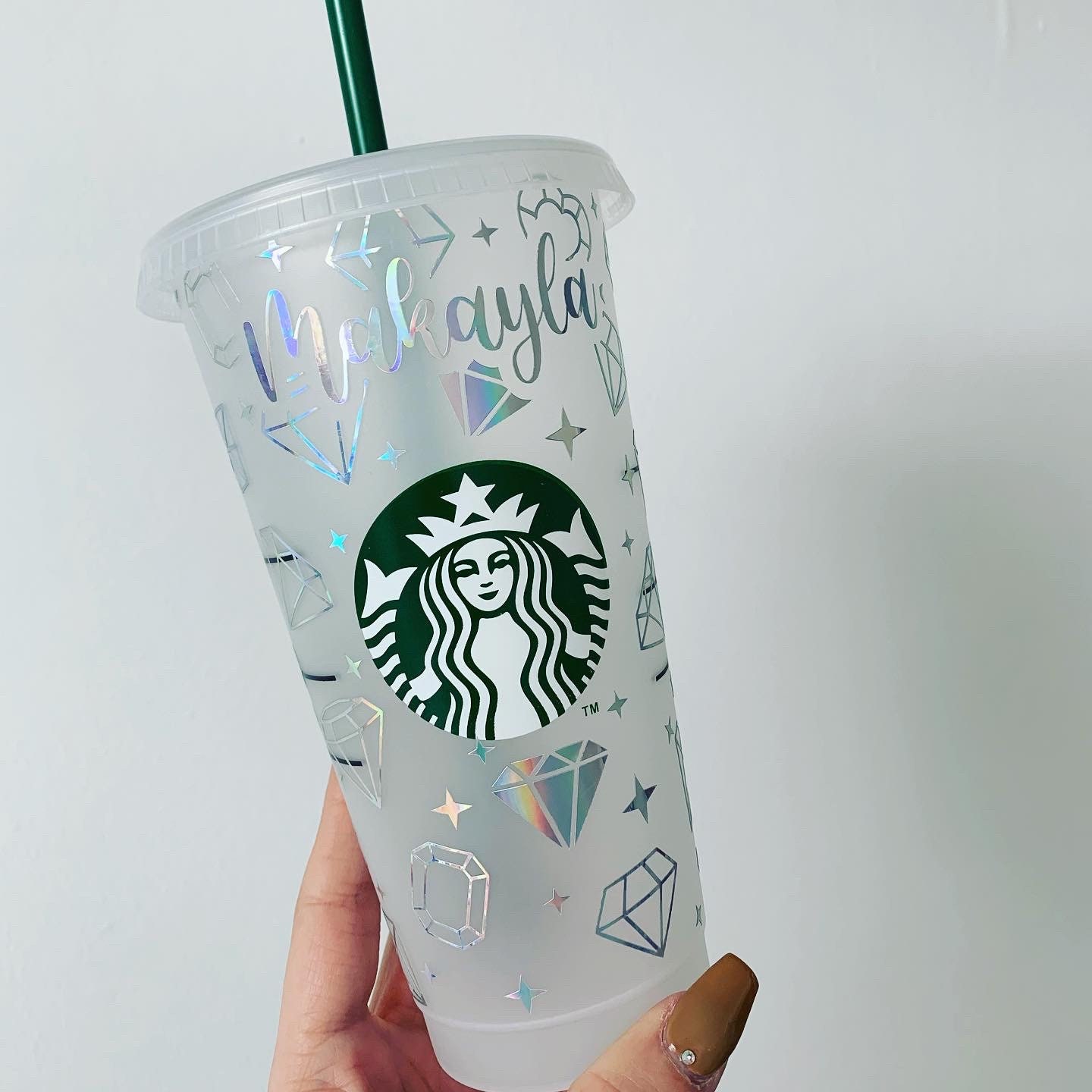 UK Personalised Starbucks Tumbler Cold Cup & Straw Reusable Etsy