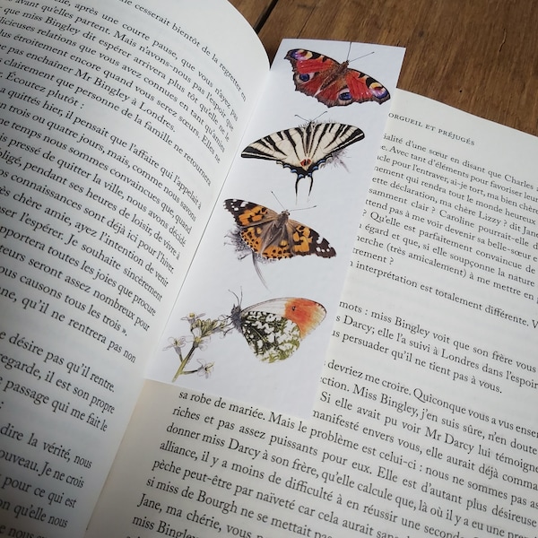 marque page papillon/marque page vintage/butterfly bookmark/butterfly drawing/illustration papillons/affiche papillon/print papillon