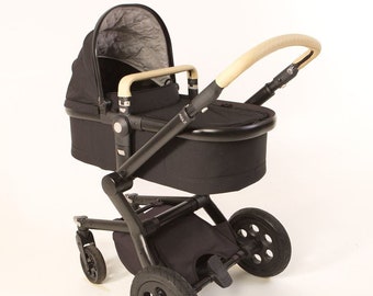 cream leather pram