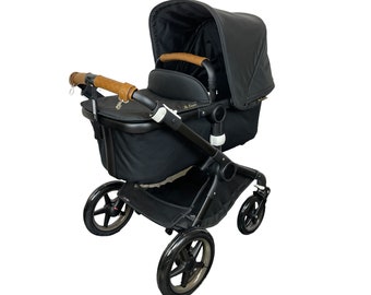 Bugaboo Fox Lamb Leather stuur en veiligheidshoes set