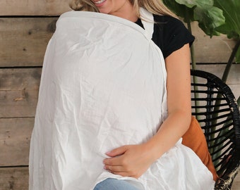 Nursing Cover White 100 % Bio cotton