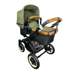 Bugaboo Buffalo handlebar safetybar and frame cover free baghooks Real leather