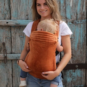 Portabebés Sienna Terciopelo Naranja (disponible en 20 colores)