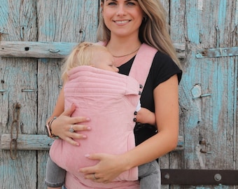 Baby Carrier Velvet Soft Pink (available in 20 colors)