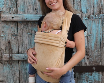Baby Carrier Beige Velvet (available in 20 colors)