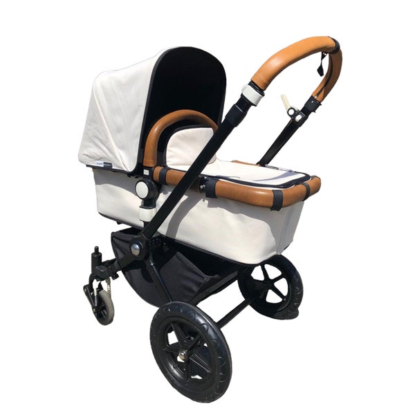 Bugaboo Cameleon 1&2 Lamb Leather handlebar, safetybar and frame covers set Incl. Free Bag Hooks