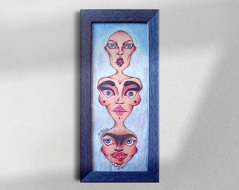 Pop Surrealism Art, Surrealism Art Original Painting, Gothic Wall Art, Dark Surreal Art, Bizarre Art, Dark Fantasy Art, Body Horror Art