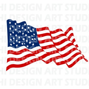 American Flag SVG, American Flag Svg for Cricut, Usa Flag Cut File, USA Flag, USA Flag svg, Wavy Flag Svg, Png, Dxf, Cutting Machine Files image 3