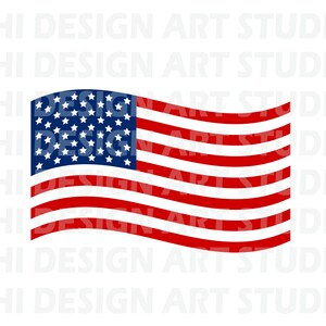 American Flag SVG, American Flag Svg for Cricut, Usa Flag Cut File, USA Flag, USA Flag svg, Wavy Flag Svg, Png, Dxf, Cutting Machine Files image 6