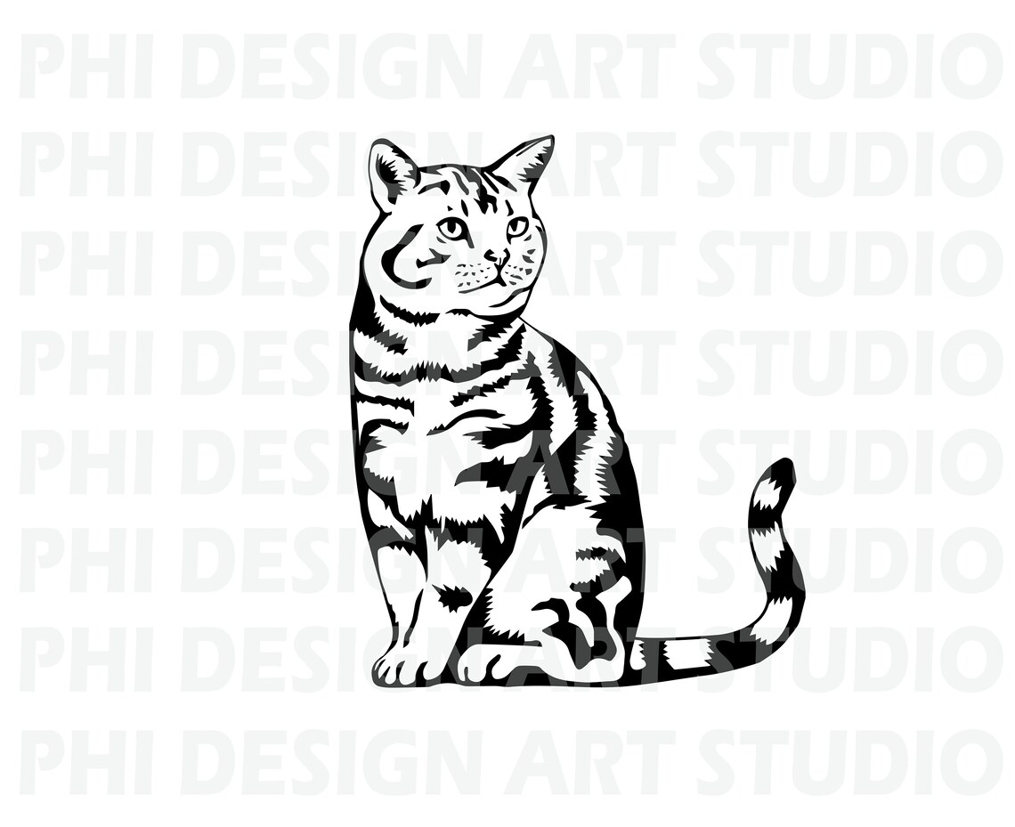 Cat SVG Realistic Cat Svg Files Cat Svg for Cricut Cat - Etsy