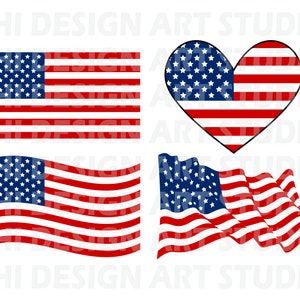 American Flag SVG, American Flag Svg for Cricut, Usa Flag Cut File, USA Flag, USA Flag svg, Wavy Flag Svg, Png, Dxf, Cutting Machine Files image 2