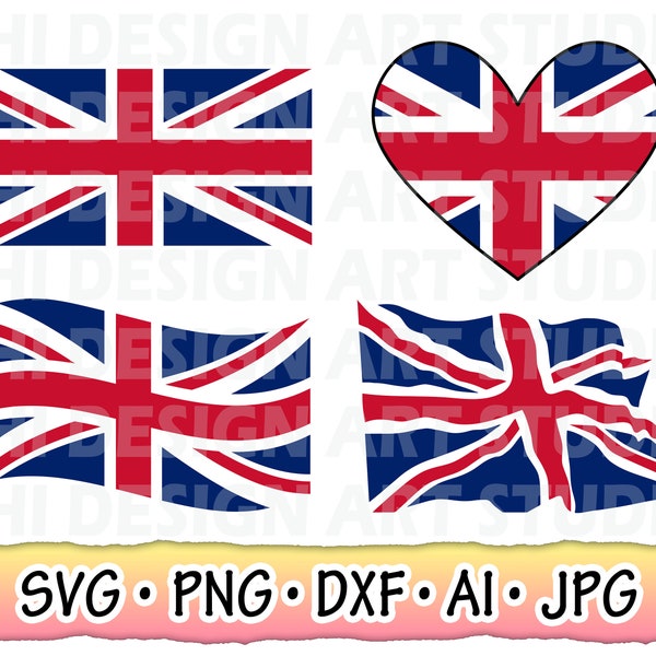 UK Flag SVG Bundle, British Flag Svg, Union Jack Svg, Uk Flag Svg, Great Britain Flag Cutfile, United Kingdom Flag Svg, Union Jack Heart svg