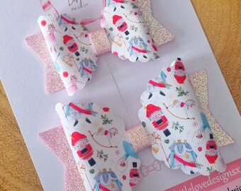 Lazo para el cabello con estampado de bailarina de cascanueces rosa **SE VENDE INDIVIDUALMENTE**