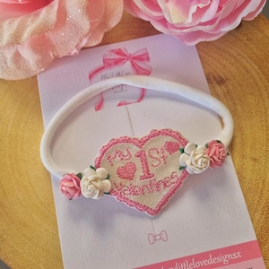 My 1st valentines day headband