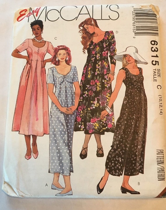 Vintage 1990s Easy McCalls Pattern 6315 Misses Jumpsuit and Etsy