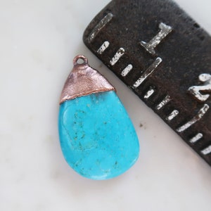 Blue Howlite Talisman Handmade Jewelry Electroformed Pendant image 1