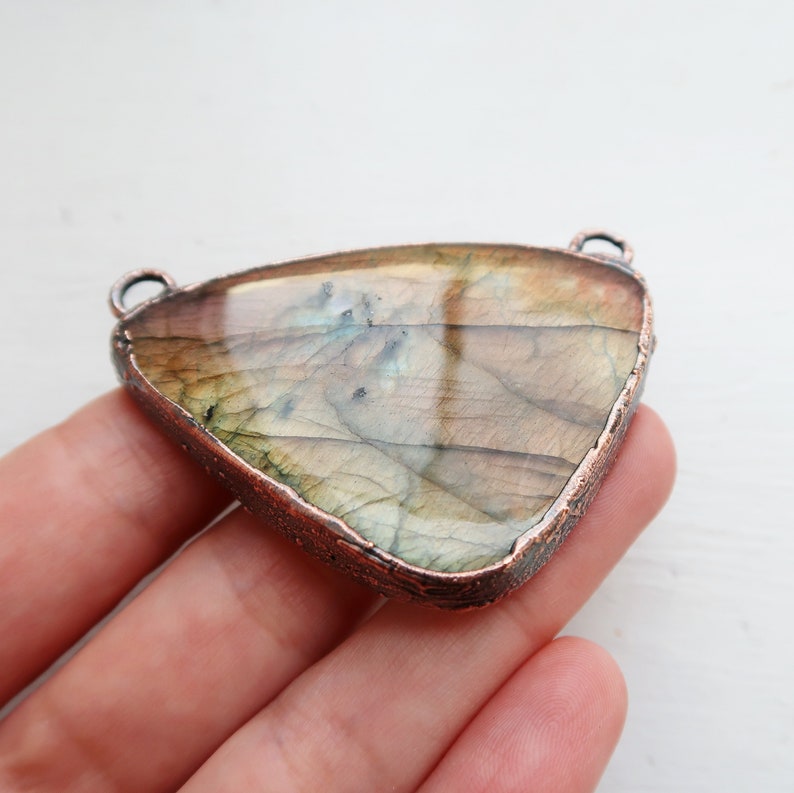 Crystal Amulet Electroformed Jewelry Labradorite Necklace Talisman