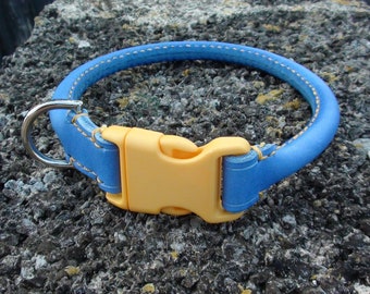 Rolled leather poodle collar (quick release)