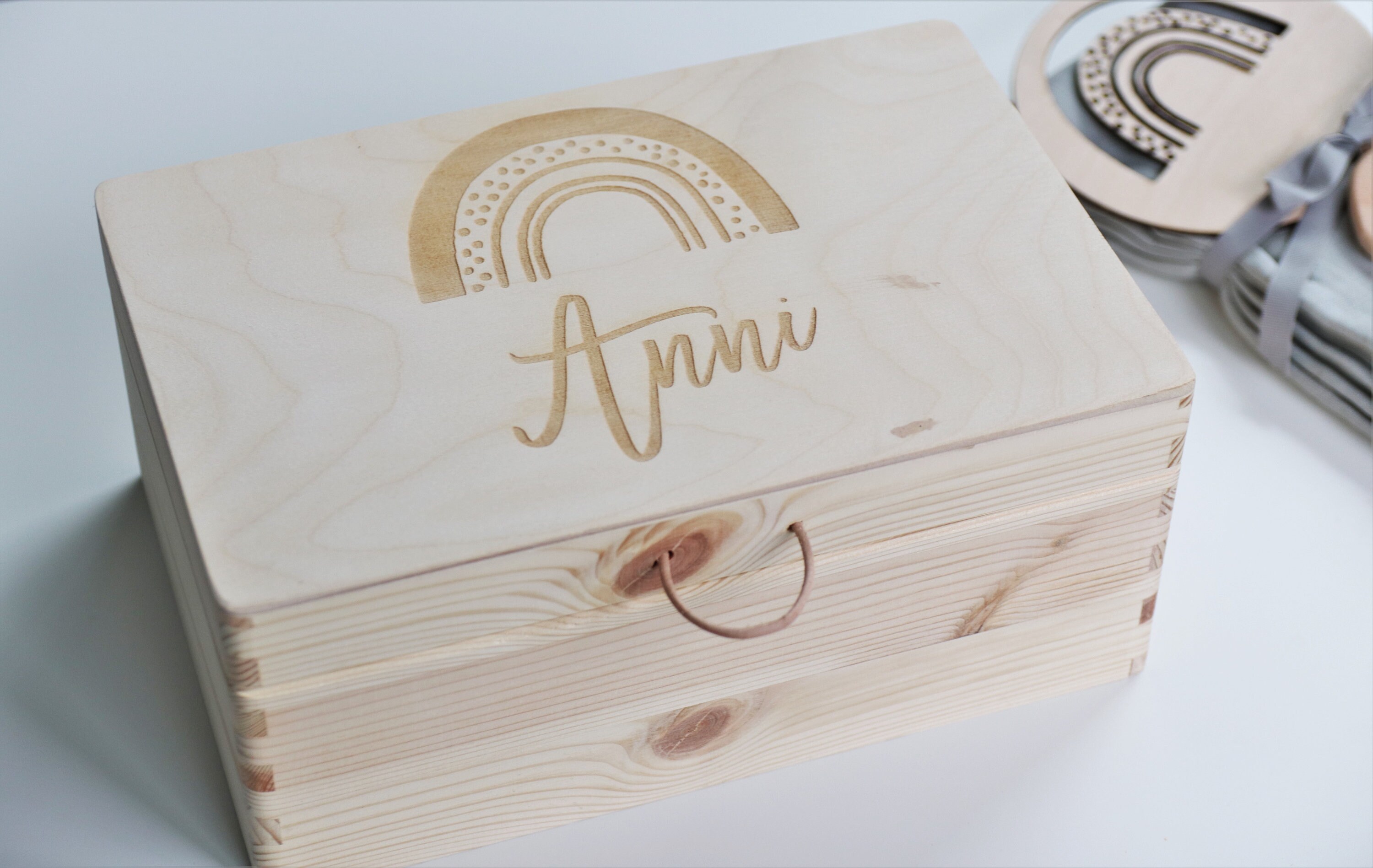 personalized HOLZBOX with name Reminder Box Birth Gift Baptism