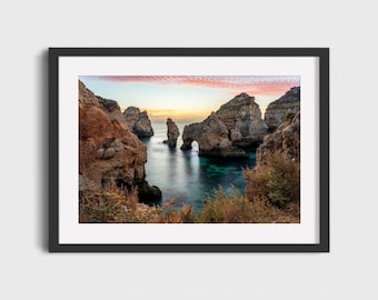 Costa Al Tramonto, Algarve, Portogallo Dell'Oceano Atlantico Fotografia Stock - Immagine Di - Foto 5