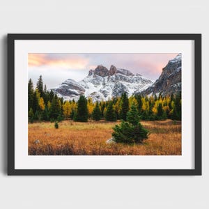 Assiniboine Meadow Sunrise | Canadian Rockies Autumn Landscape Photography Wall Art Print