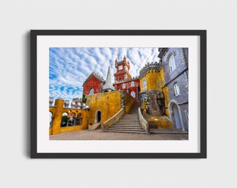 Pena Palace Sintra Wall Art Colorful Portugal Castle Print