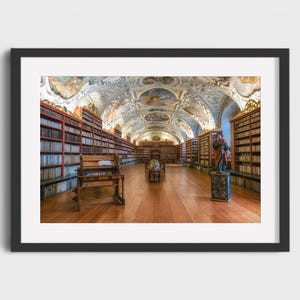 Strahov Monastery Library Interior Print | Baroque Wall Art for Book Lovers and History Enthusiasts